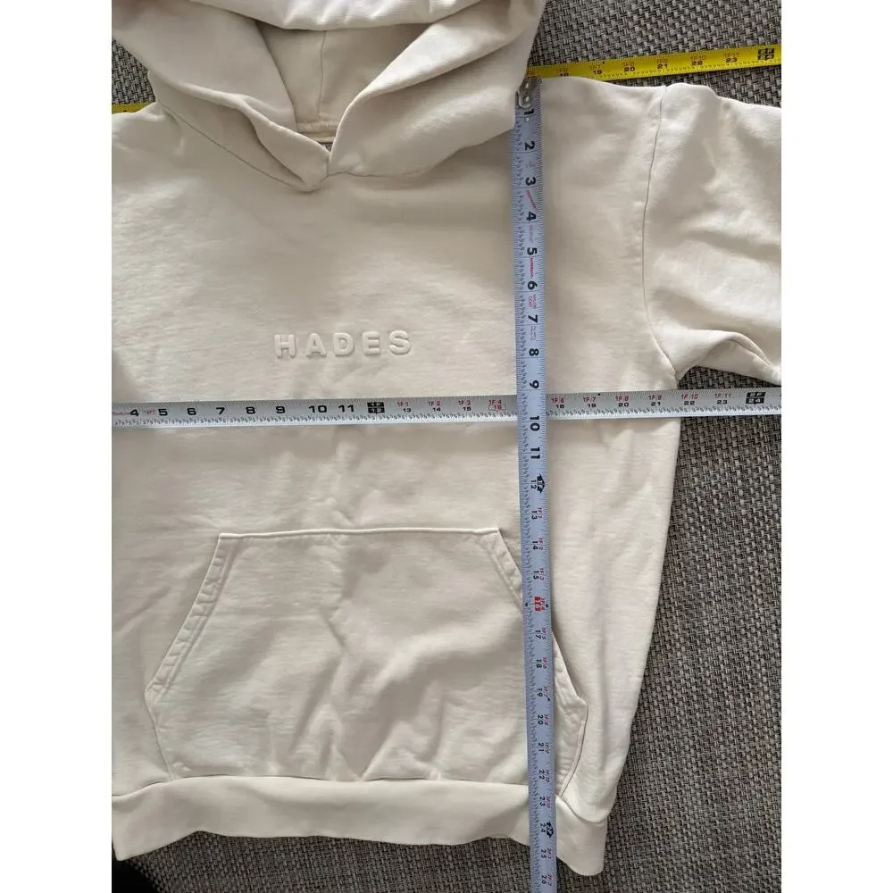 HADES LA Drip puff printed hoodie in off white UNISEX. Men's size S Streewear